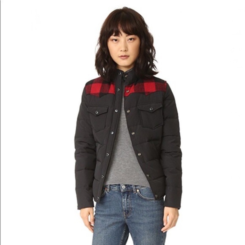 Madewell Penfield Rockford Plaid Yoke Down Jacket